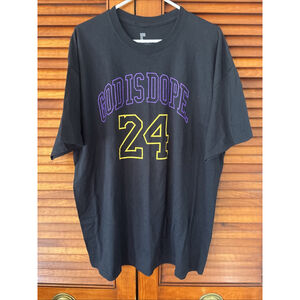 God Is Dope Kobe Bryant Mamba #24 Shirt Short Sleeve T-Shirt Adult Size 2XL